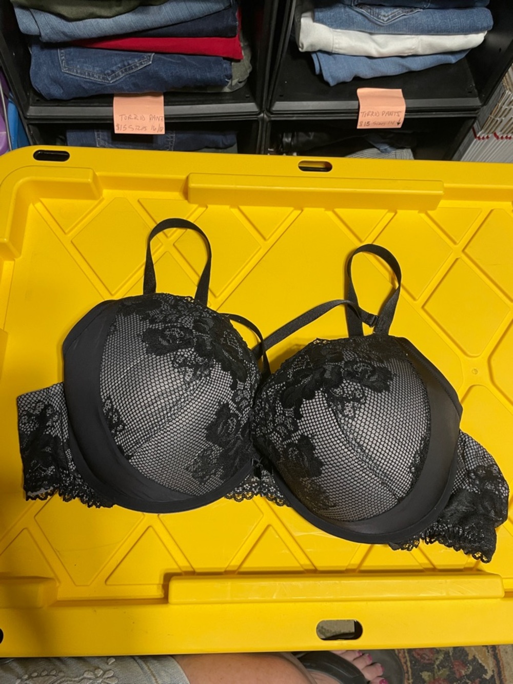 48c torrid Black Lace Push-Up Bra - Women Intimates
